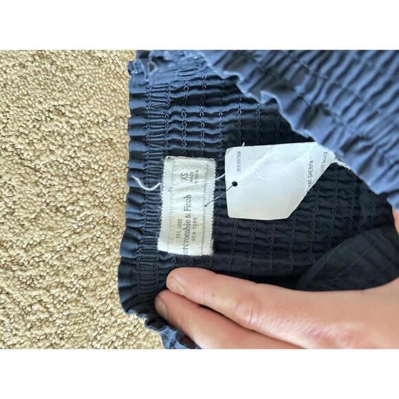 Vintage Y2K Abercrombie & Fitch Navy Polka Dot Strapless Dress – Size XS - Picture 5 of 7